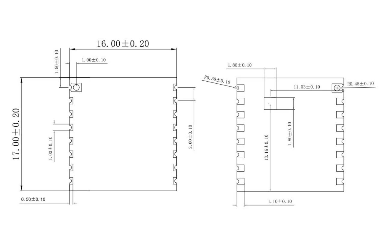 Ra-01SC-P LLCC68 Módulo RF inalámbrico LoRa 410-525MHz, admite comunicación de espectro extendido de larga distancia de 10 km