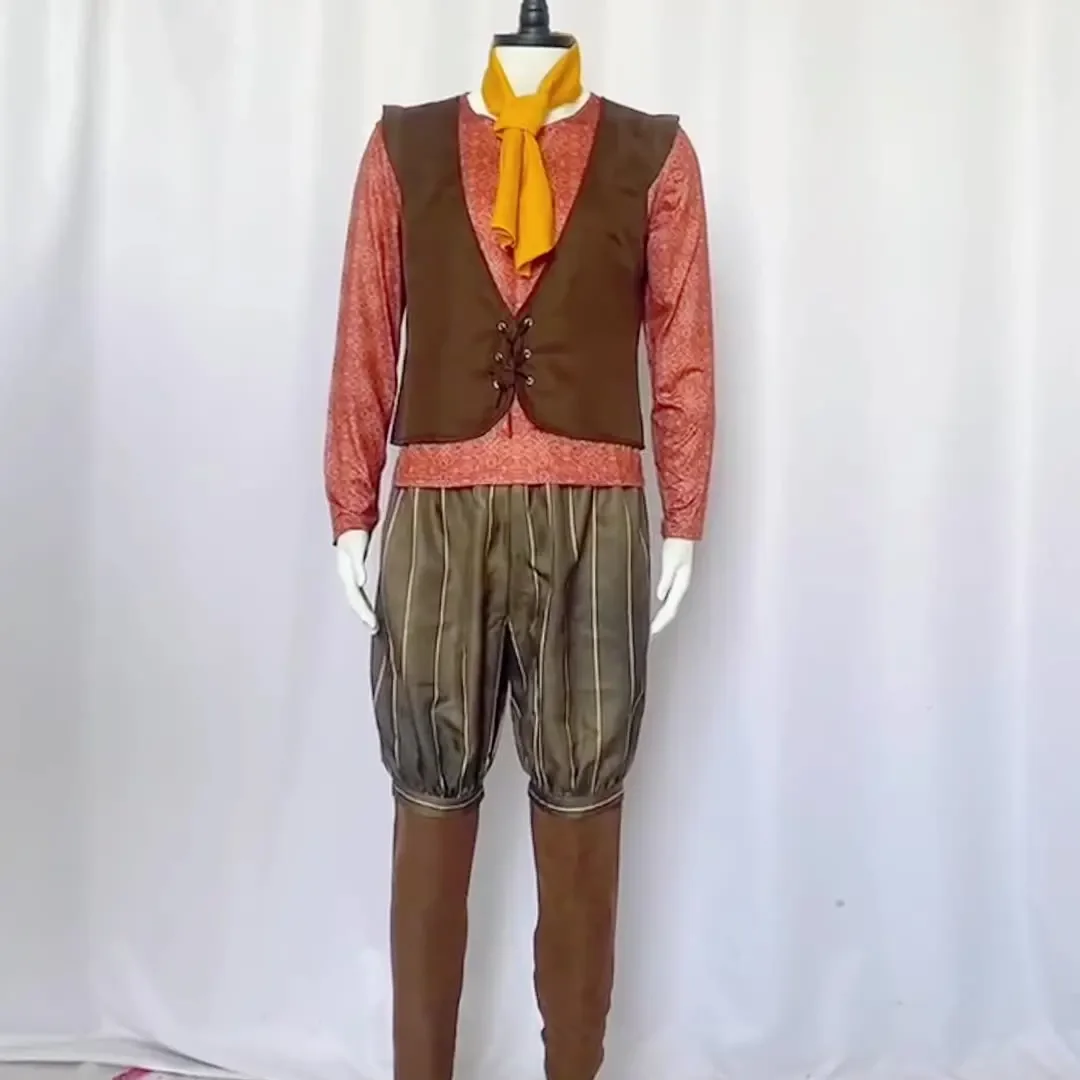 Shrek Movie Rumpelstiltskin Cosplay Anime Monster 4 Costume King Dwarf Captain Role Play Uniform Party Outfit Suit Adult Men Kid