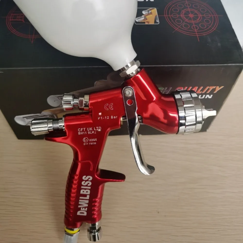 Tpaitlss Spray Gun G T I Pro Painting Gun TE20 1.3mm Nozzle Red With Mixing Cup Water Based Air Spray Gun Airbrush