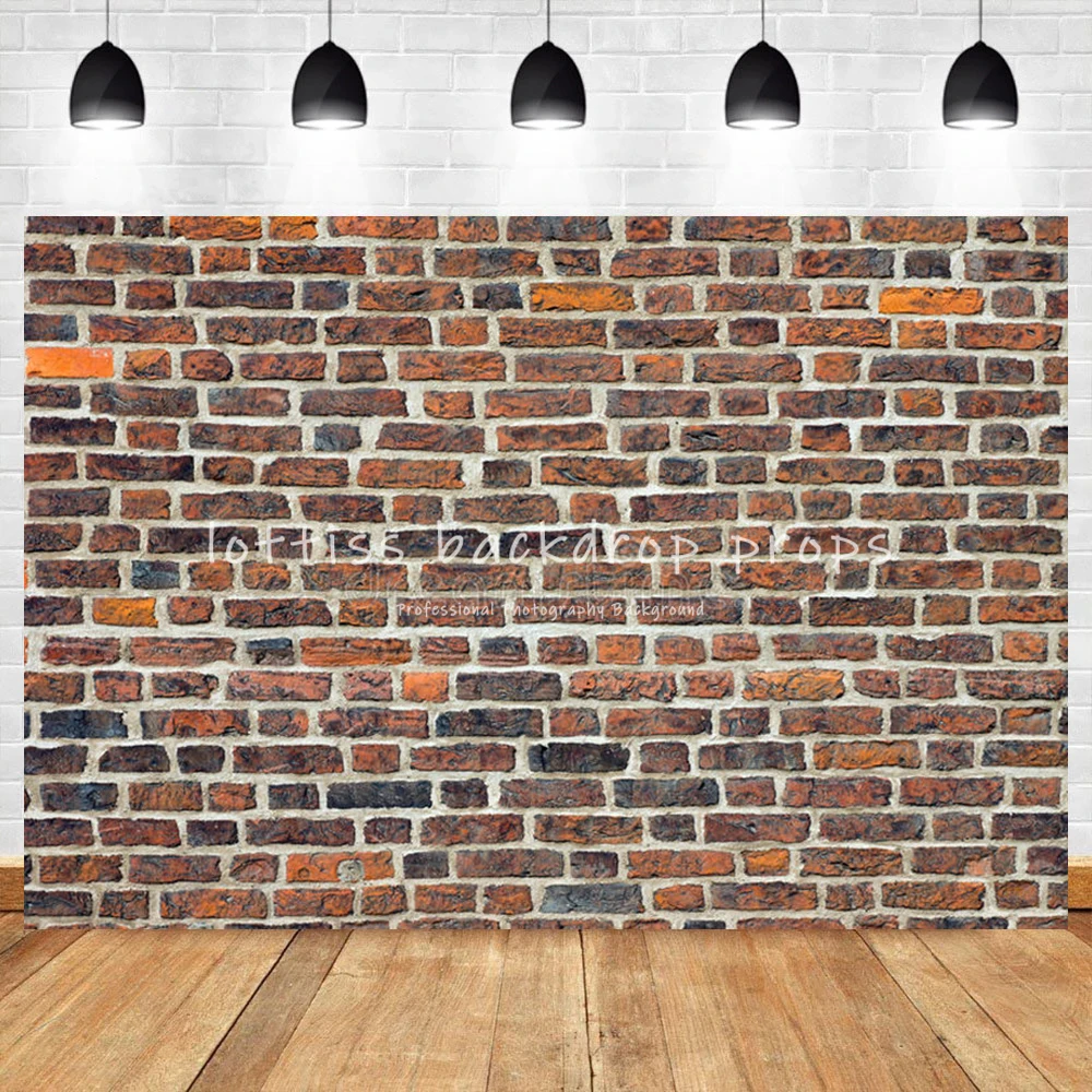 Brick Wall Vinyl Backdrops Old Red Brick-wall Wallpaper Adult Pregant Portrait Child Birthday Photo Decor Photography Background