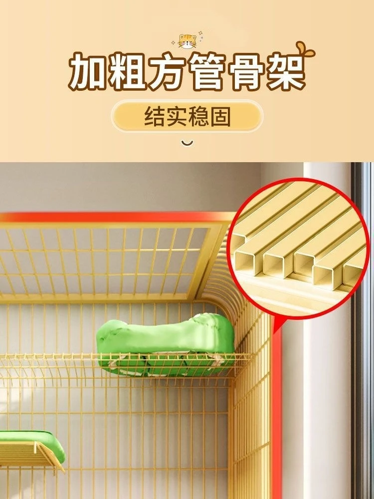 Factory Direct 2026 Cat litter box integrated household indoor large free  cat villa with toilet splash-proof