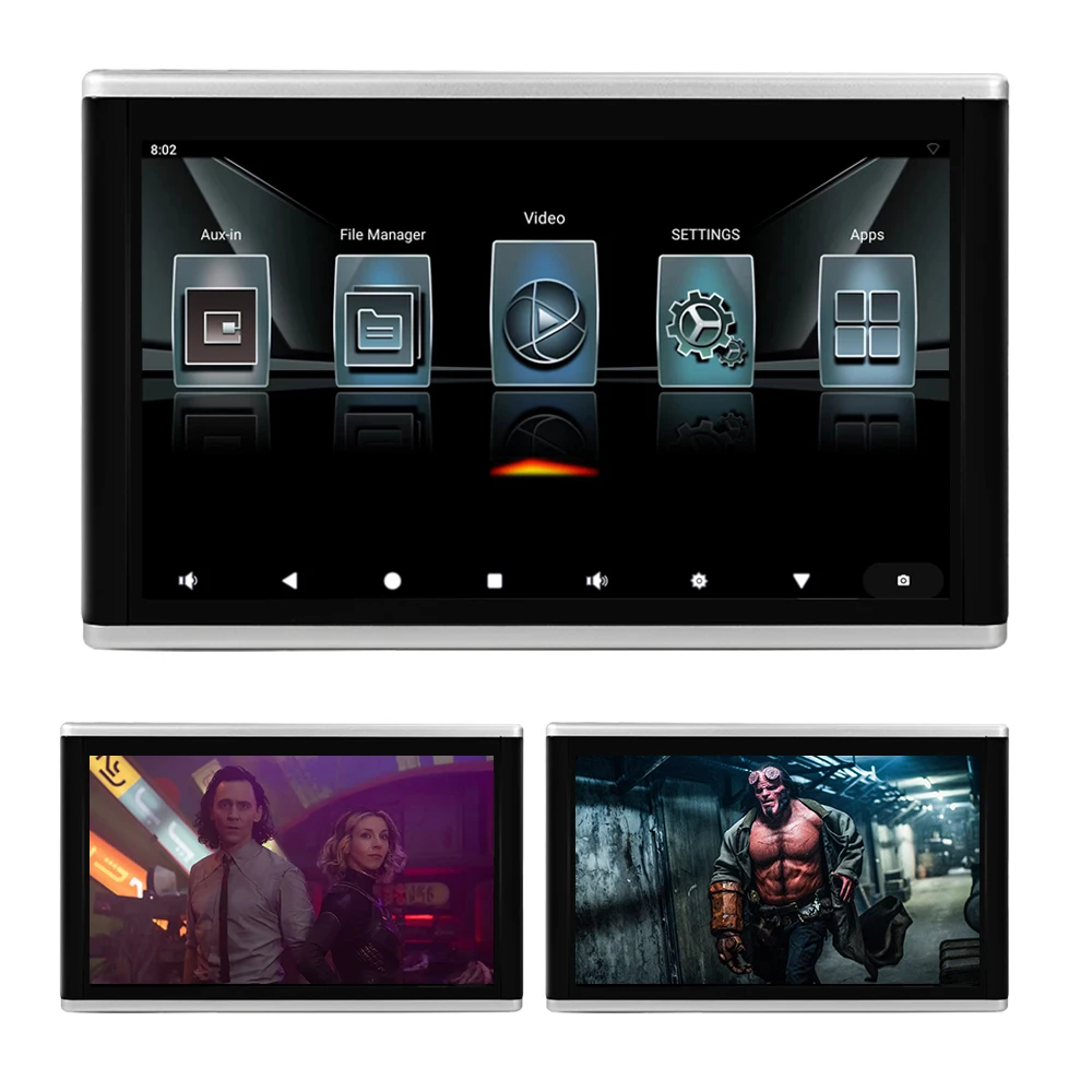 10.1" New Headrest Car  IPS Play Monitor Android 11 Touch Screen TV  Monitor 1080P For All Car Universal