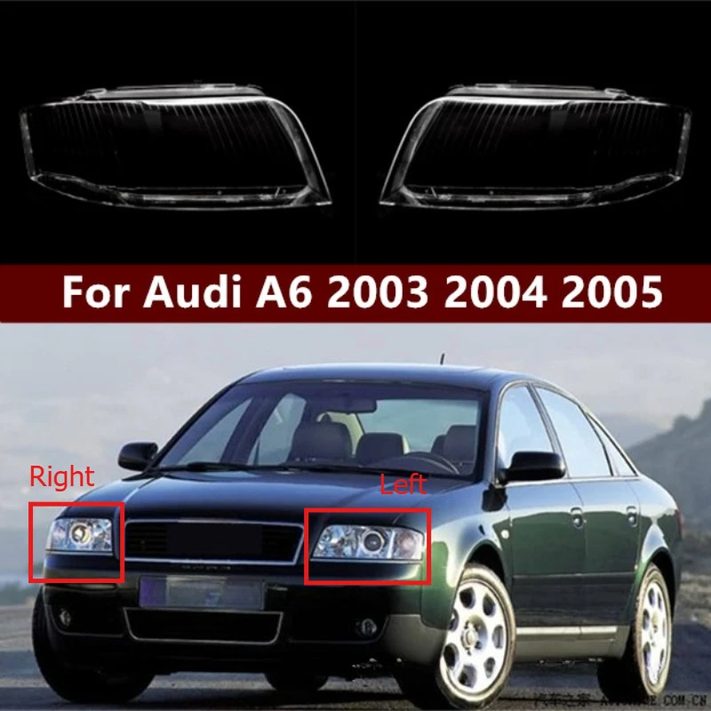 Für Audi A6 C5 2003 2004 2005 Auto Frontscheinwerfer-Gehäuse Linsenabdeckung Scheinwerferglas Lampenschirm Auto-Lichtabdeckung