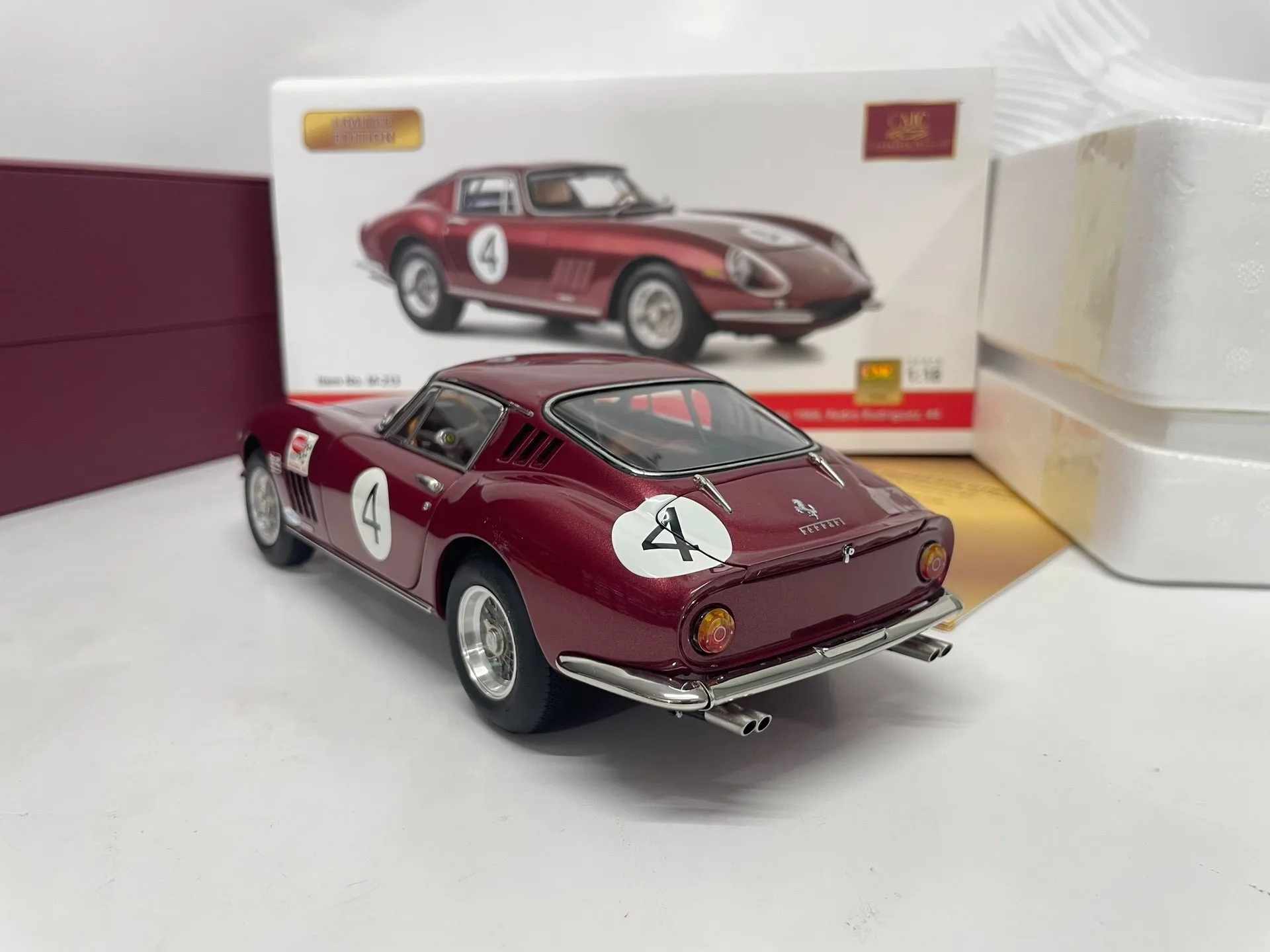 CMC 1:18 275 GTB/C 1966 #4 Simulation Limited Edition All Open Alloy Metal Static Car Model Toy Gift