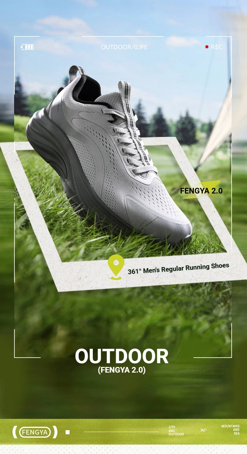361 Degrees FengYa 2.0 Herren-Laufschuhe, weiche und elastische Passform, atmungsaktive Dämpfung, leichte Dämpfung, Herren-Sneaker 672612216 – Detail 3