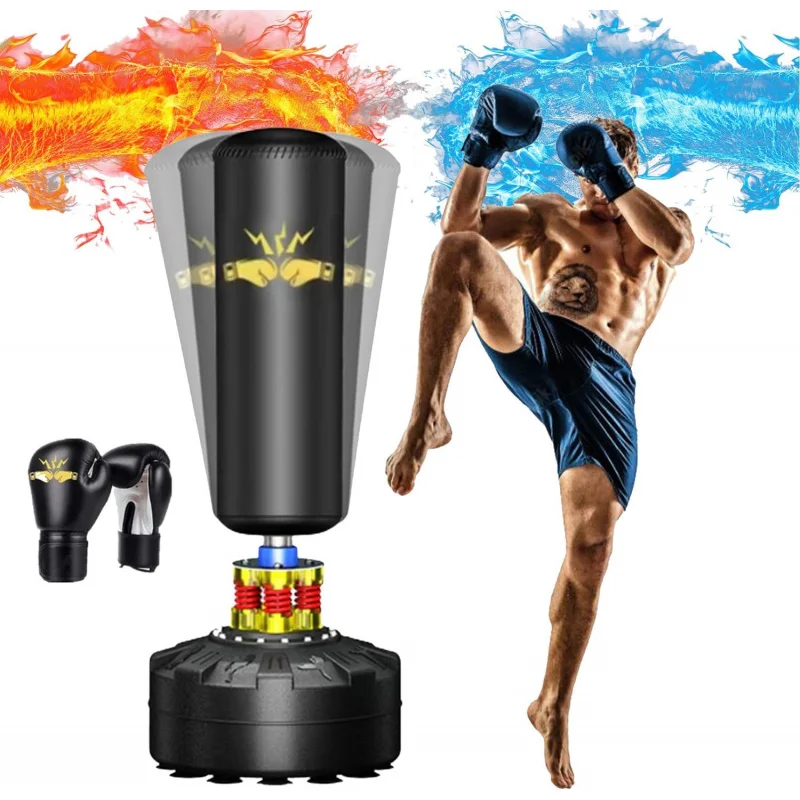 

CCJPunching Bag for Adults 70'',OKUGAFIT Freestanding punching bag for adults -Suction Cup- Boxing Bag with Stand for MMA Muay T