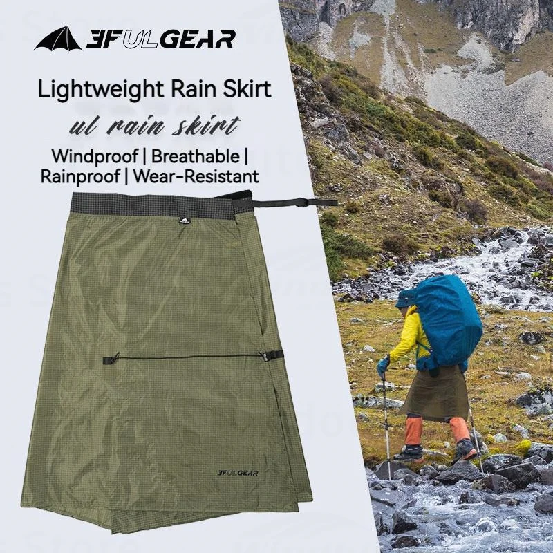 3F UL GEAR Cycling Camping Hiking Fishing Rain Pants Raincoat Outdoor Multifunctional Lightweight Waterproof Rain Skirt 98g/108g