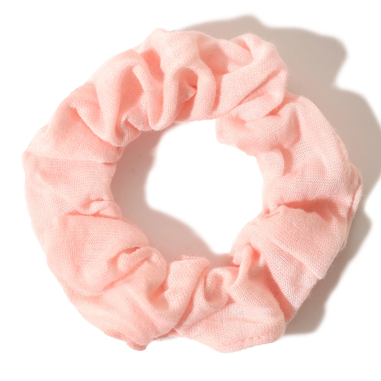 Pack of 2 Mini Cotton Scrunchies Solid Color Ponytail Holder for Women Girl Hair Accessories Hair Ties