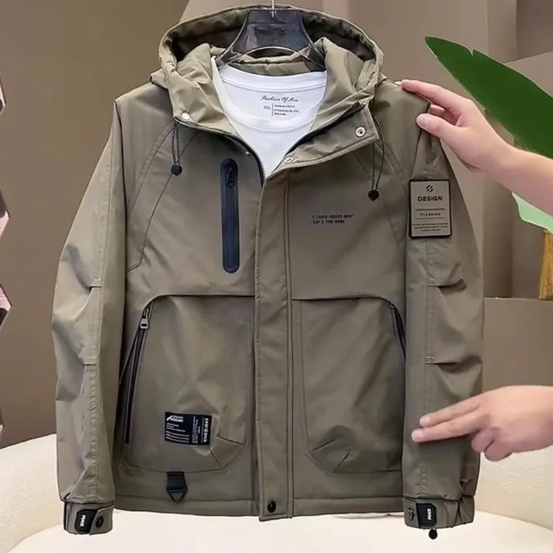 Men's trendy brand fashion 2025 winter new item with added cotton, thickened windproof cotton clothing, and assault jacket - Image 3