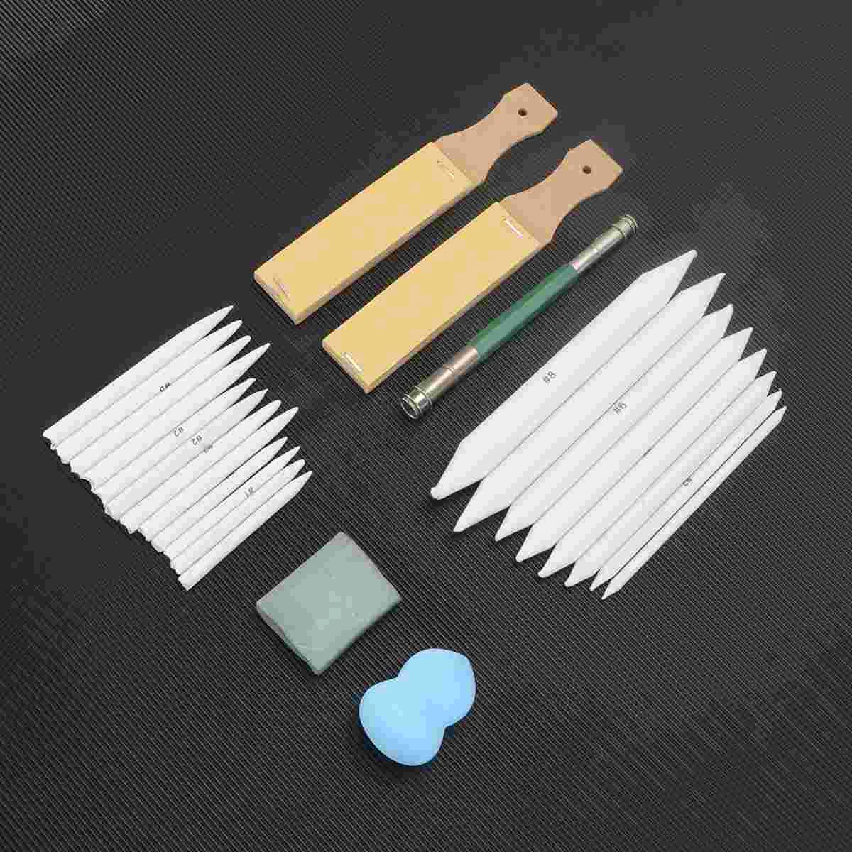 

25 PCS/Set Blending Paper Stump Sketch Tool Eraser Extender Mix Charcoal Erasable Sandpaper