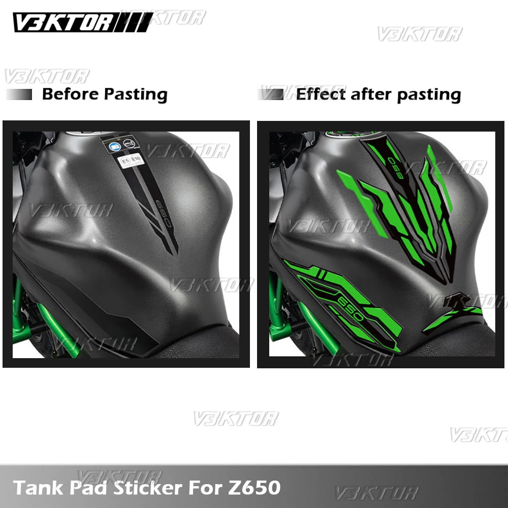 For Z650 Fuel Tank Sticker Oil Gas Cap 3D Decal Cover Protector Waterproof For z650 Z 650 2022 2023 2024