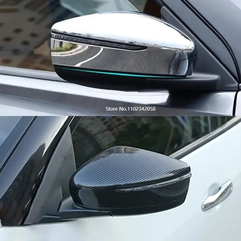 For Nissan Kicks 2016 17 18 19 2020 Car Side Door Rearview Mirror Decoration  rearview Anti-chafing strip Cover Trim Accessories