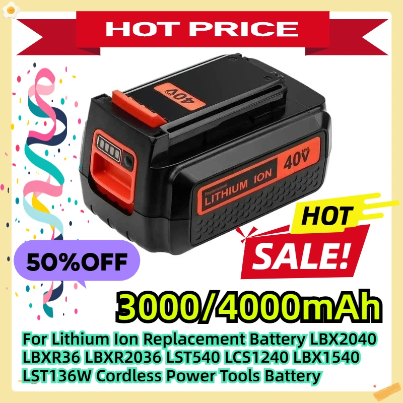 

For Lithium Ion Replacement Battery LBX2040 LBXR36 LBXR2036 LST540 LCS1240 LBX1540 LST136W 40V Cordless Power Tools Battery