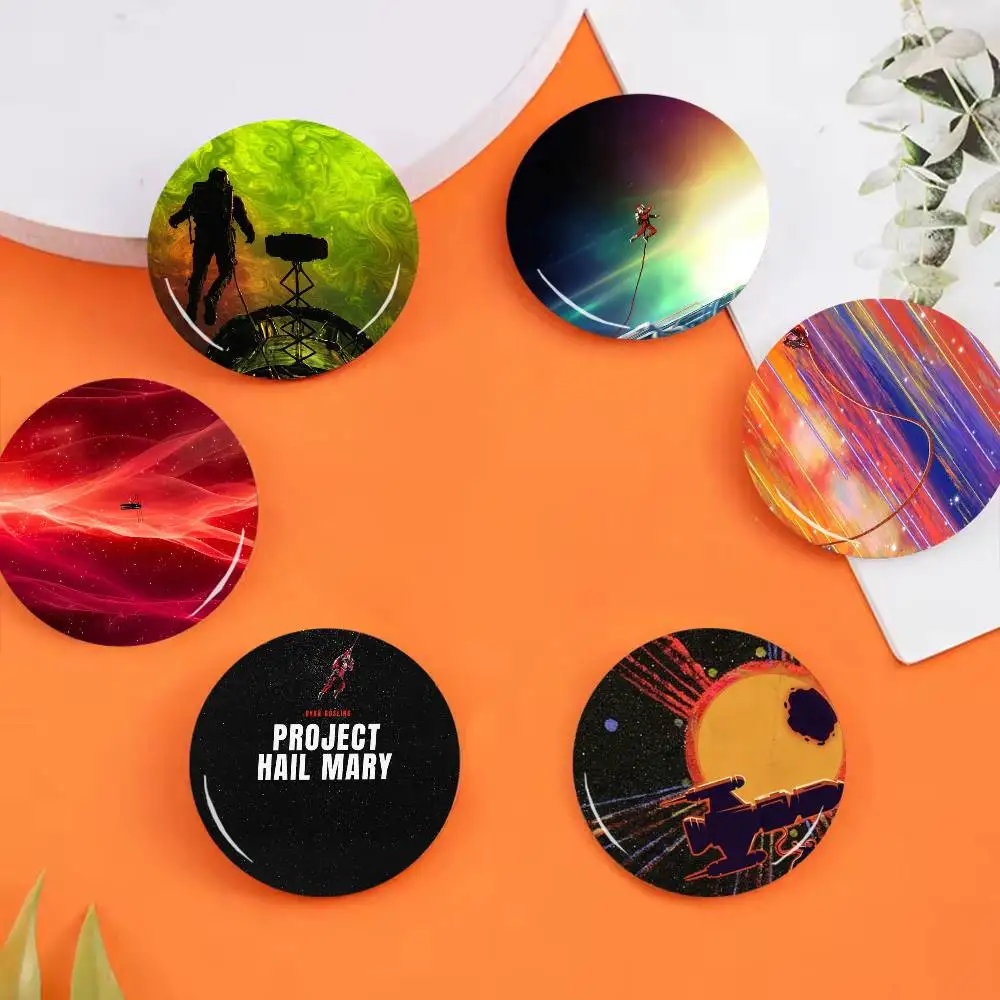 Project Hail M-Mary Badges 25 32 44 58 75 mm Round Cosplay Pin Bag Decor Fans Collect Friends Gifts Brooch Souv