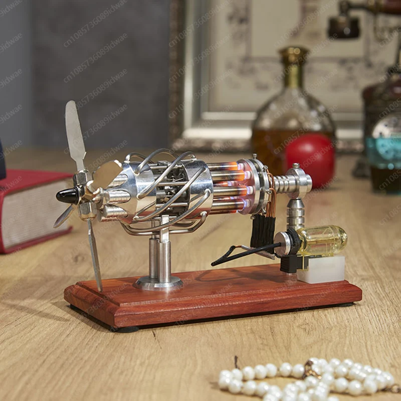 Stirling mini engine model miniature fuel-powered DIY swashplate 16-cylinder 8-cylinder aircraft engine