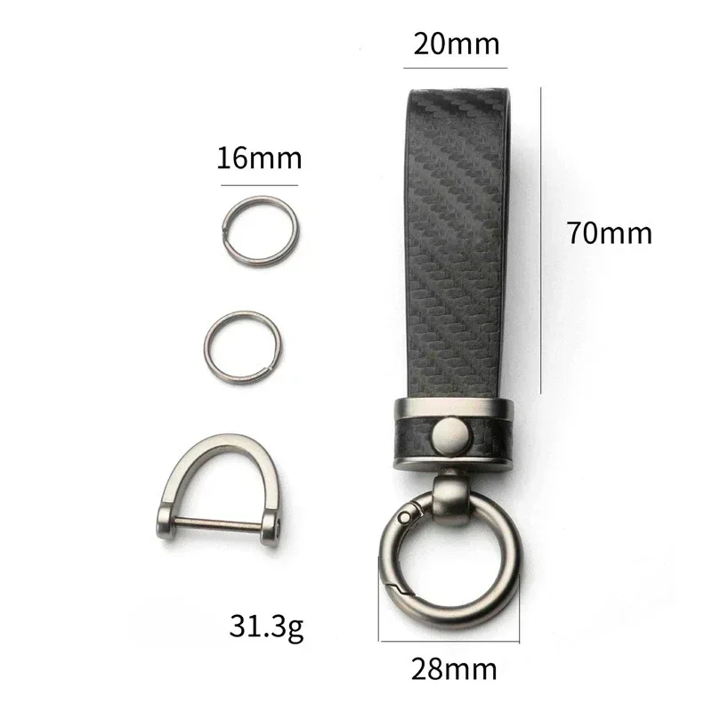 남녀공용 맞춤형 프린트 로고 탄소 섬유 키체인, 레트로 빈티지 하이엔드 키체인, 자동차 맞춤형 키링 선물