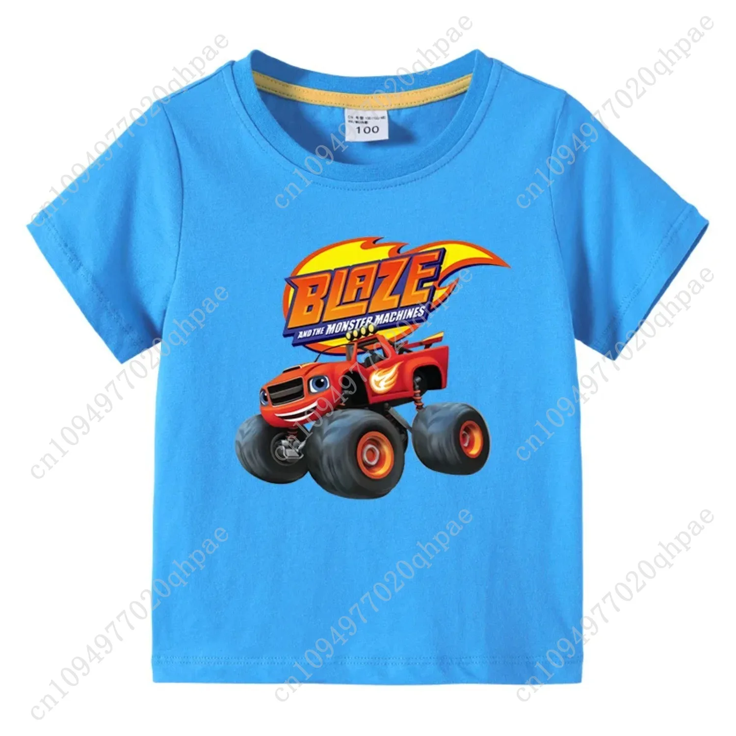 Blaze En De Monster Machines Cartoon Kids Grappige T-shirts Baby Jongens Koele Zomer T-shirt Kinderen Tops Meisjes Kleding 1-10Y