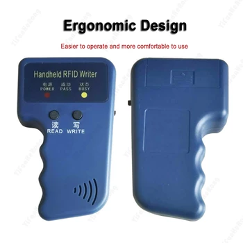 Tragbare Handheld 125 KHz EM4100 RFID Kopierer Schriftsteller Duplizierer Programmierer Leser + EM4305 T5577 Wiederbeschreibbare ID Keyfobs Tags Karte