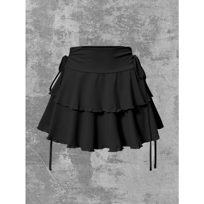 2025 New Solid Color Skirt Women Summer Fashion Outdoor Versatile High Waist Slim Fit Elastic Waist Short Skirt Goods