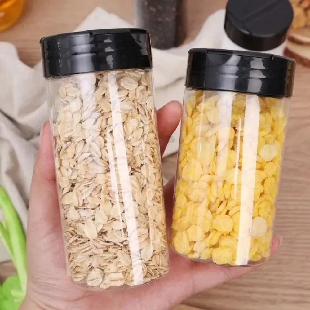 Simple Plastic Seasoning Jar 100/160/250ML Portable Salt Cellar Empty Condiment Storage Bottle BBQ
