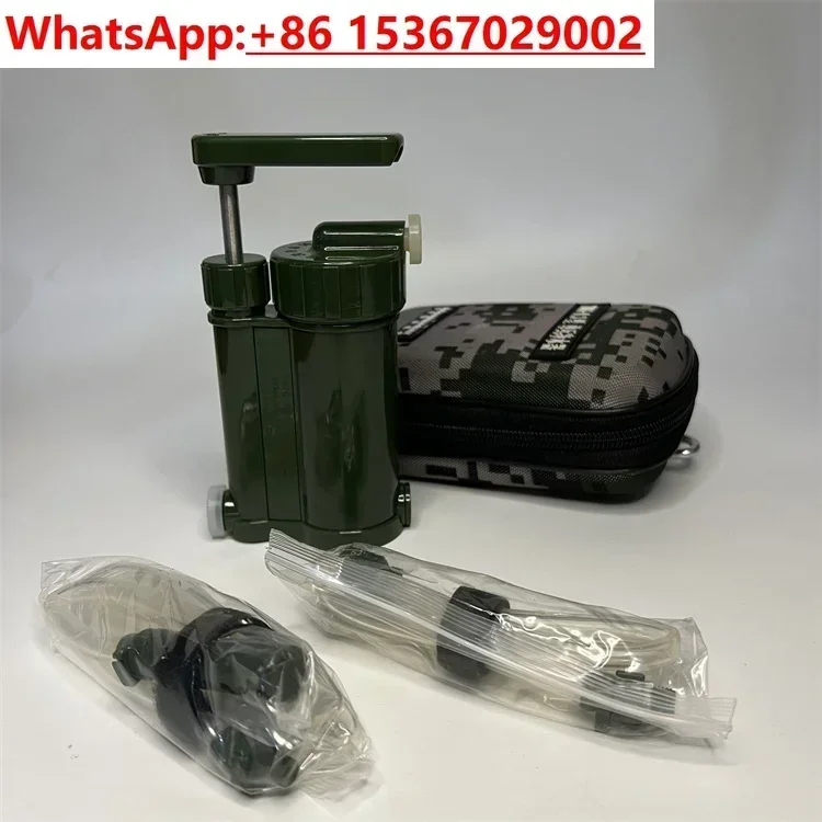 Portable outdoor water purifier, ceramic filter, suitable for use with adventure travel camping equipment