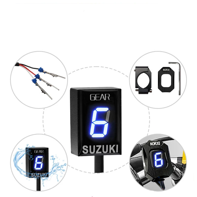 For SUZUKI DL650 V-Strom DL 650 VStrom DL 1000 DL1000 Boulevard C50 M50 M90 C90 C109R/T Motorcycle Gear Indicator1-6Gear Display view 2