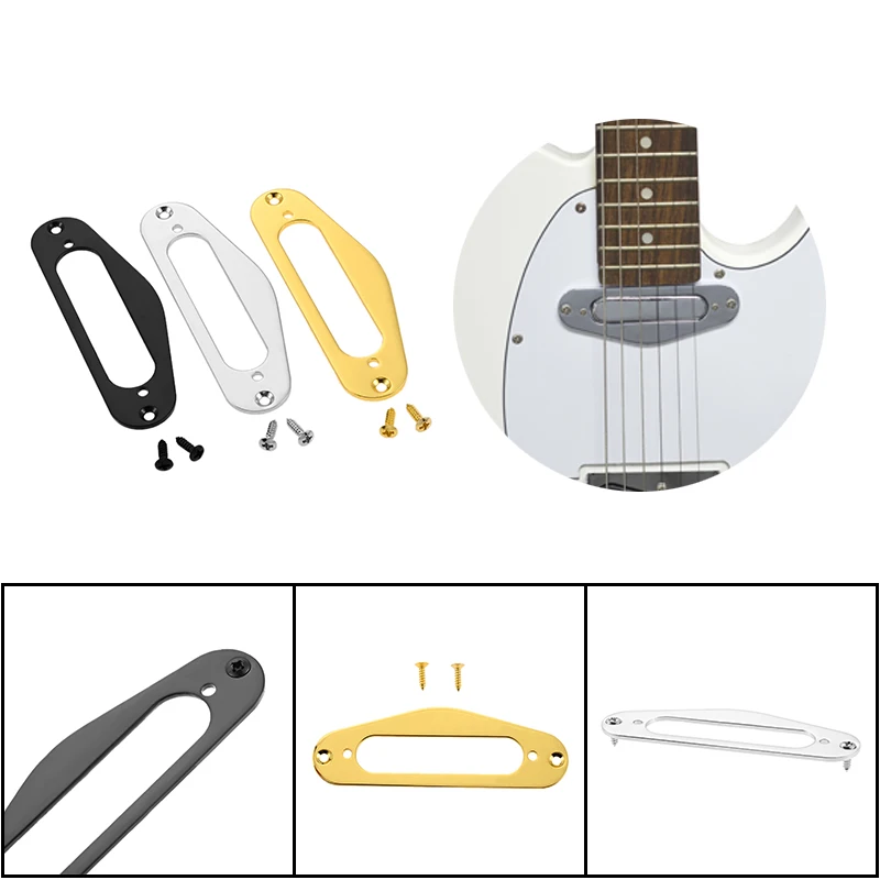1Pc Black/Silver/Gold Guitar Pickup Frame Mounting Ring Single Coil Metal Humbucker Pickup Ring for TL Style Electric Guitar