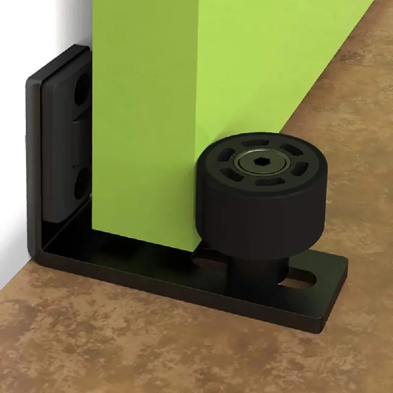 Kit de Herrajes para Puerta Corredera 8 en 1, Guía de Piso Antivuelco y Riel de Montaje Superior, Accesorios para Puertas Correderas con Guía de Piso