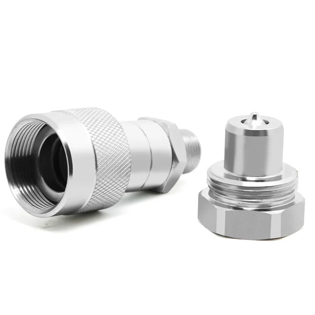 3/8'' Hydraulic Quick Coupler Set With 2 Dust Cap Connect And Disconnect Under 10000PSI Pressure Hydraulic Quick Connect Coupler