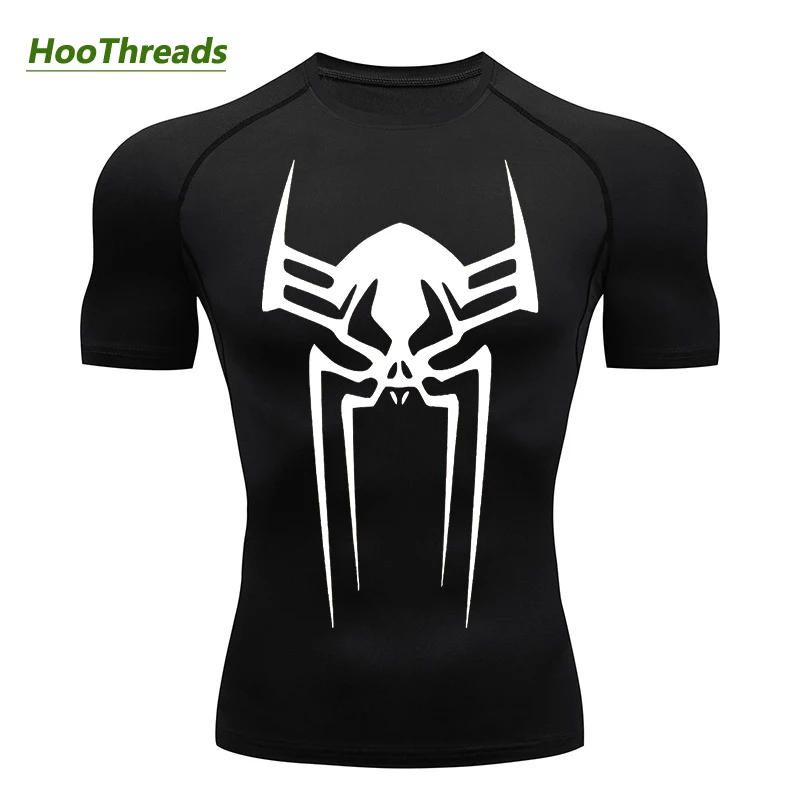 

Spider Graphic Compression Shirts for Men Gym Workout Rash Guard Athletic Undershirts Baselayers Summer Quick Dry Tshirt Tops