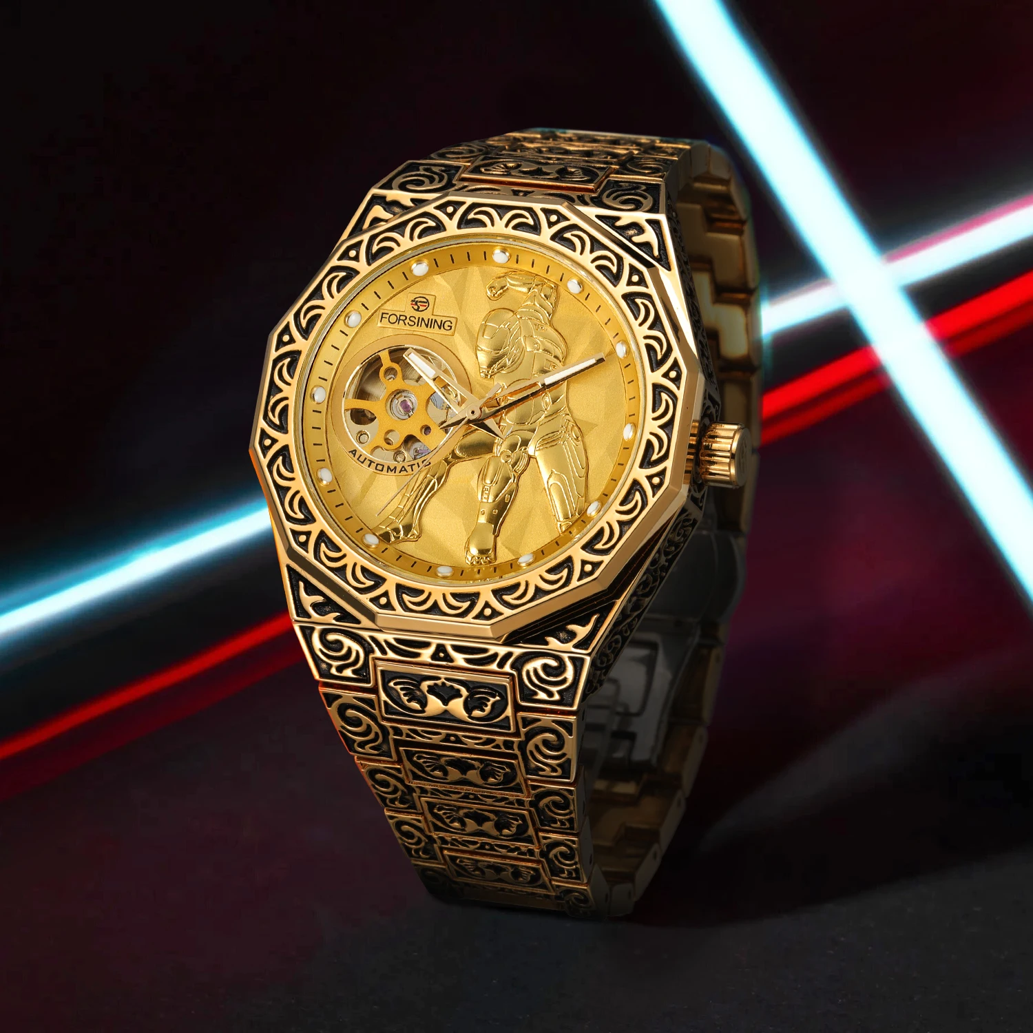 Forsining ヴィンテージゴールド機械式時計男性用高級 - Luxury Watch Engraving のレビューと価格