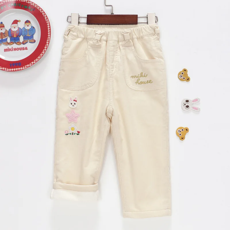 Winter Kids Pants Cartoon Corduroy Plush Pant Kids Clothes  Children's Warm Trousers Baby Boy Clothes  Girls Trouser Pantalones