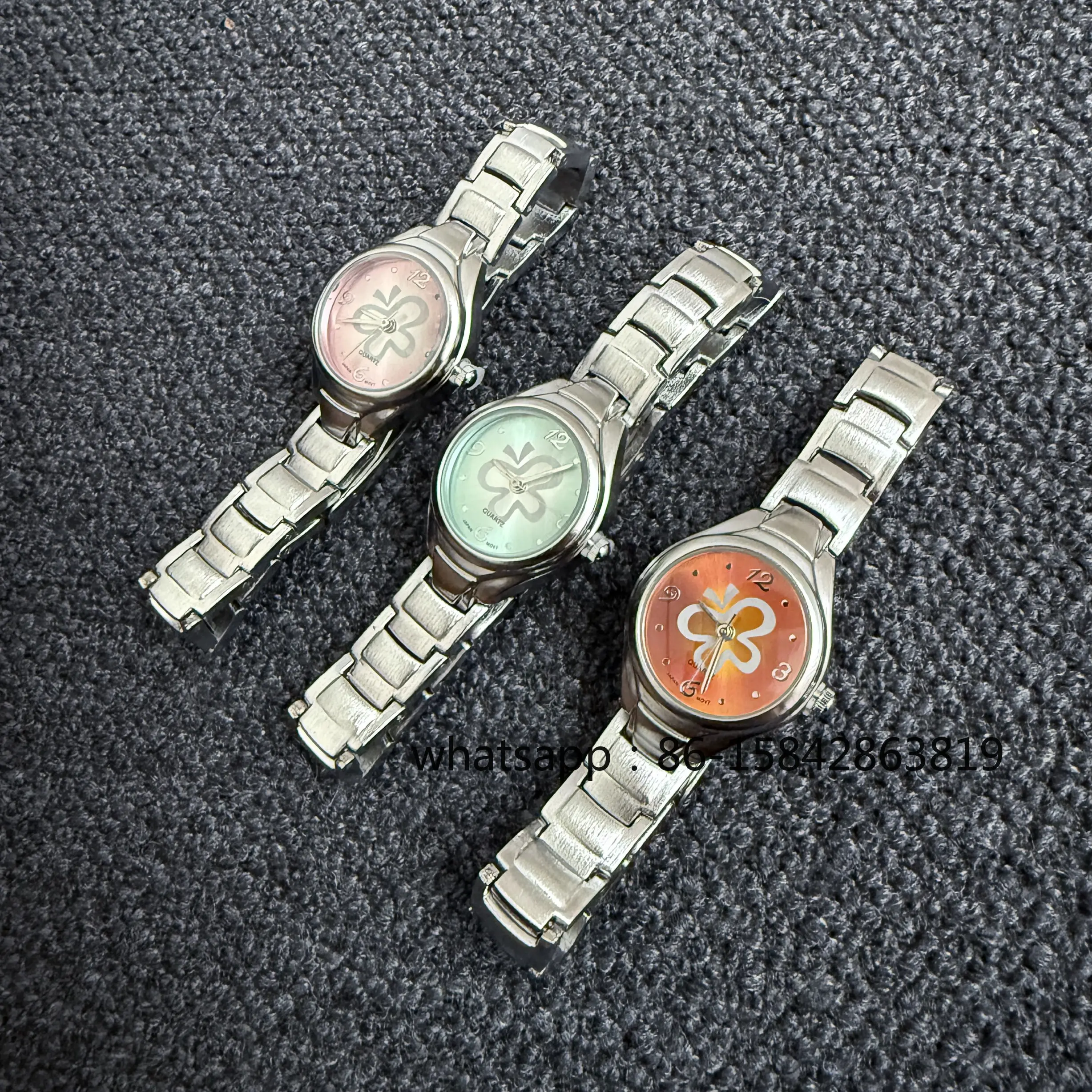 Brand New Medieval Quartz Watch Niche Fashion Retro Casual Metal Tricolor Butterfly Series