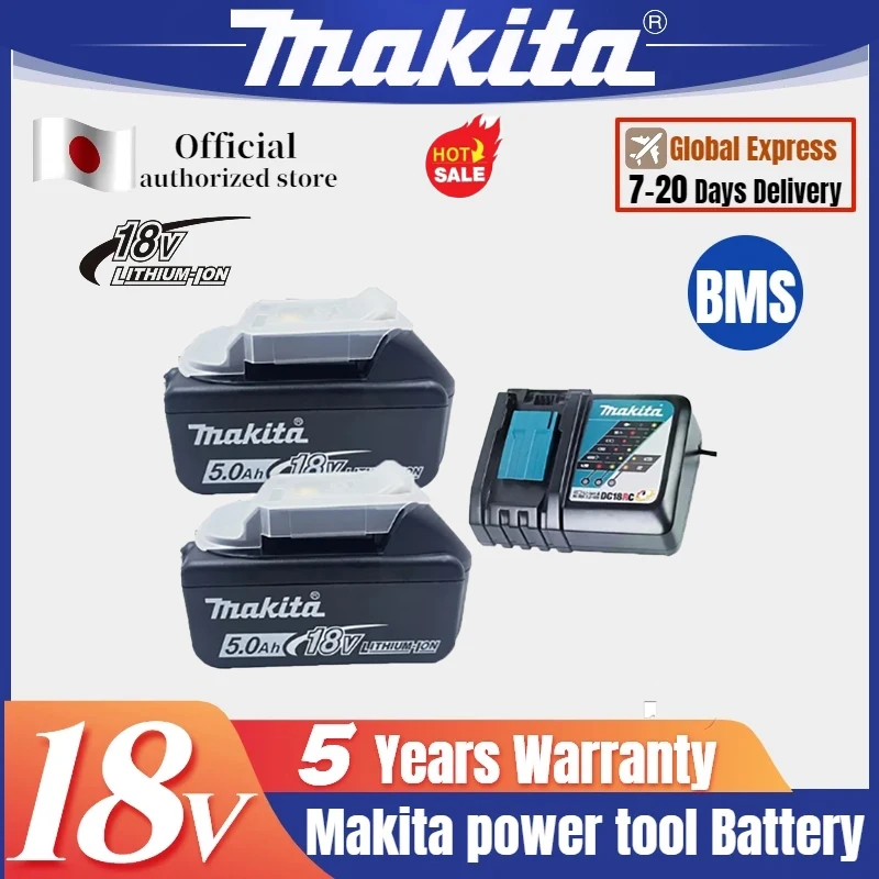 Batería de litio de repuesto 100% Original Makita 6Ah/5Ah/3Ah para Makita 18V BL1830B BL1850B BL1850 BL1840 BL1860 BL1815