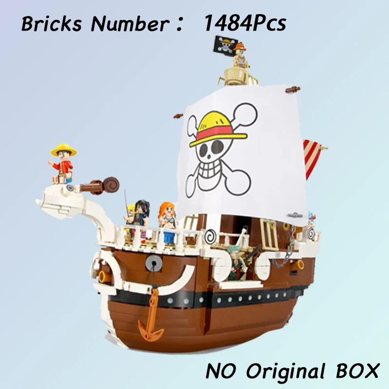ONE MOC PIECE Going Merry Thousand Sunny Boat Ruffy 6298, Bausteine, Ziegel-Set, Spielzeug für