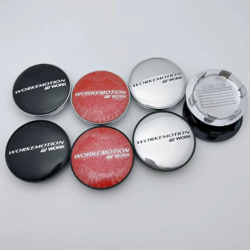 4 шт. 59 мм (51 мм в диаметре) W Work Emotion Логотип Эмблема Центральные колпаки колес автомобиля Крышка ступицы обода Колпаки центральной крышки Автомобильные аксессуары