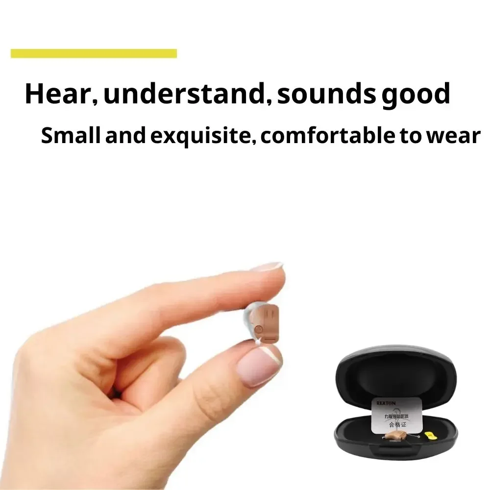 Rexton Inox Super Invisible Hearing Aids CIC Digit 8 Channel Hearing Aid App Adjustable Ear Aid For Mild to Moderate Deafness