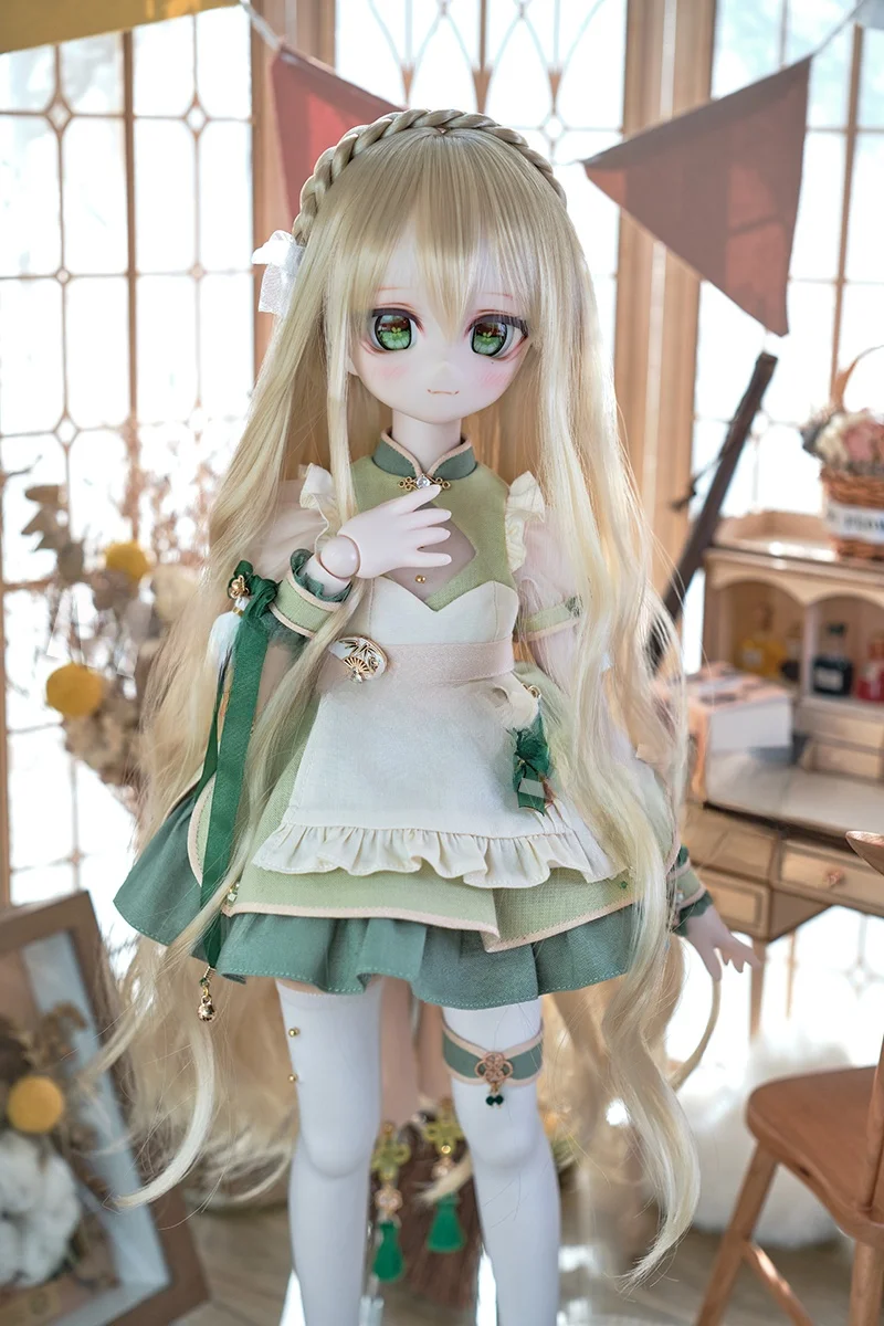   วิกผมคิงสควอเรล BJD 3 4 6 ชิ้น แบบถักเปีย ผมยาวหยิก มีปม สำหรับตุ๊กตาหมี ซิสเตอร์ดอลล์ พรีออเดอร์ ทนความร้อนสูง...