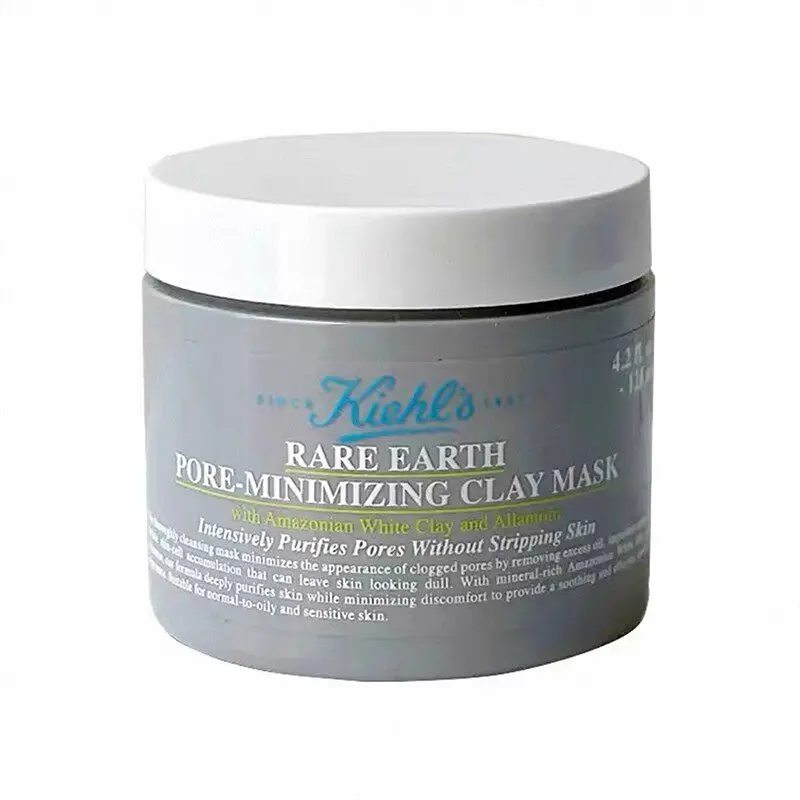 Mascarilla Limpiadora Profunda de Poros Rare Earth de Kiehl's 125ml+14ml, Mascarilla de Arcilla Blanca Amazónica, Eliminación de Puntos Negros, Control de Grasa, Minimiza los Poros