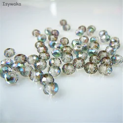 Isywaka Hot Light Green Colors 3*4mm 125pcs Rondelle Austria faceted Crystal Glass Beads Loose Spacer Round Beads Jewelry Making