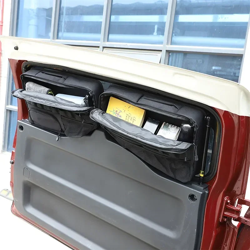 

For Toyota FJ Cruiser 2007-2021 Oxford Cloth Black Car Trunk Tail Door Window Bag Tools Tidying Package modification accessories