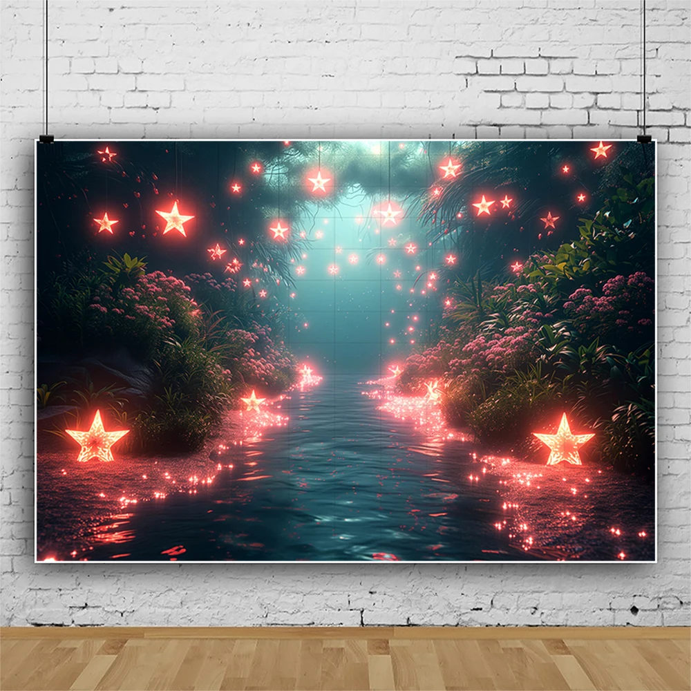 Underwater World Photography Background Custom Backdrop Poster Aquarium Starfish Sea Anemone Blossom Decoration Studio Props