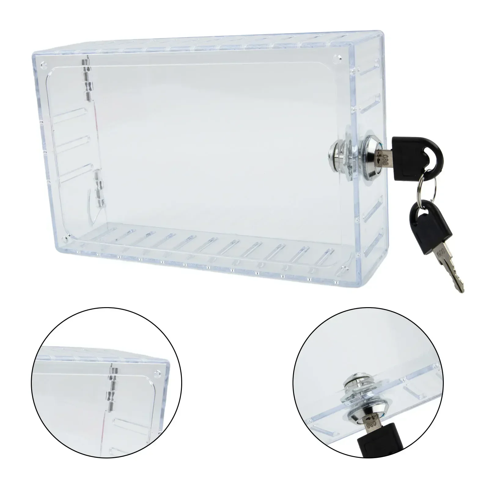 Thermostat Protection Cover Clear Thermostat Lock Box & Lock Transparent Protector Guard Cover Box For Home School