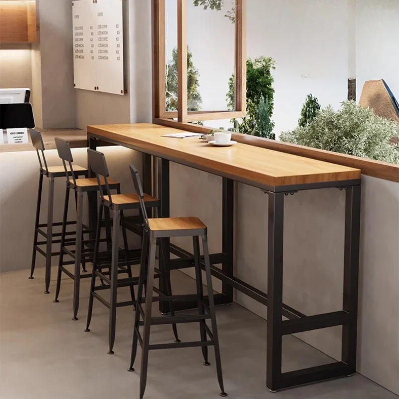 

Northern Wood Bar Tables Dj Booth Dining Room Decor Cool Cocktail Stools Bright Standing CoffeeTables Kitchen Furniture Mesa