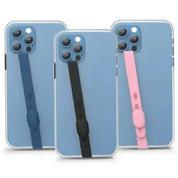 Portable Silicone Phone Strap Anti-lost Elastic Phone Case Wristband Adjustable Phone Hand Band Phone Accessories
