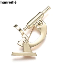 Hanreshe Classic High Quality Microscope Brooch Pin Zinc Alloy Medical Equipment Medical Pins For Doctors Nurses Lapel Jewelry