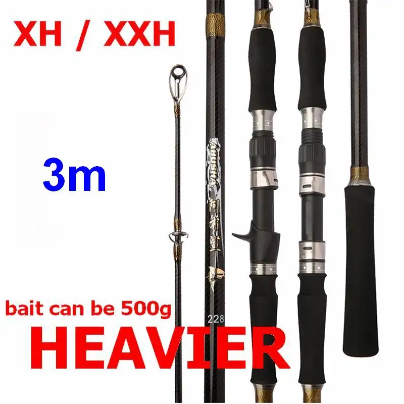 ZZ333 3m 3.0m 5000g Bait 200g or More Snakehead Male Tip Dia 4mm XXH 3.6mm XH Fishing Rod Carbonfiber