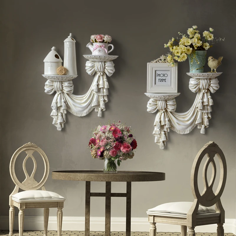 

Wall baffle decorative rack wall shelf hanger rack European style wall hanging decoration TV rack