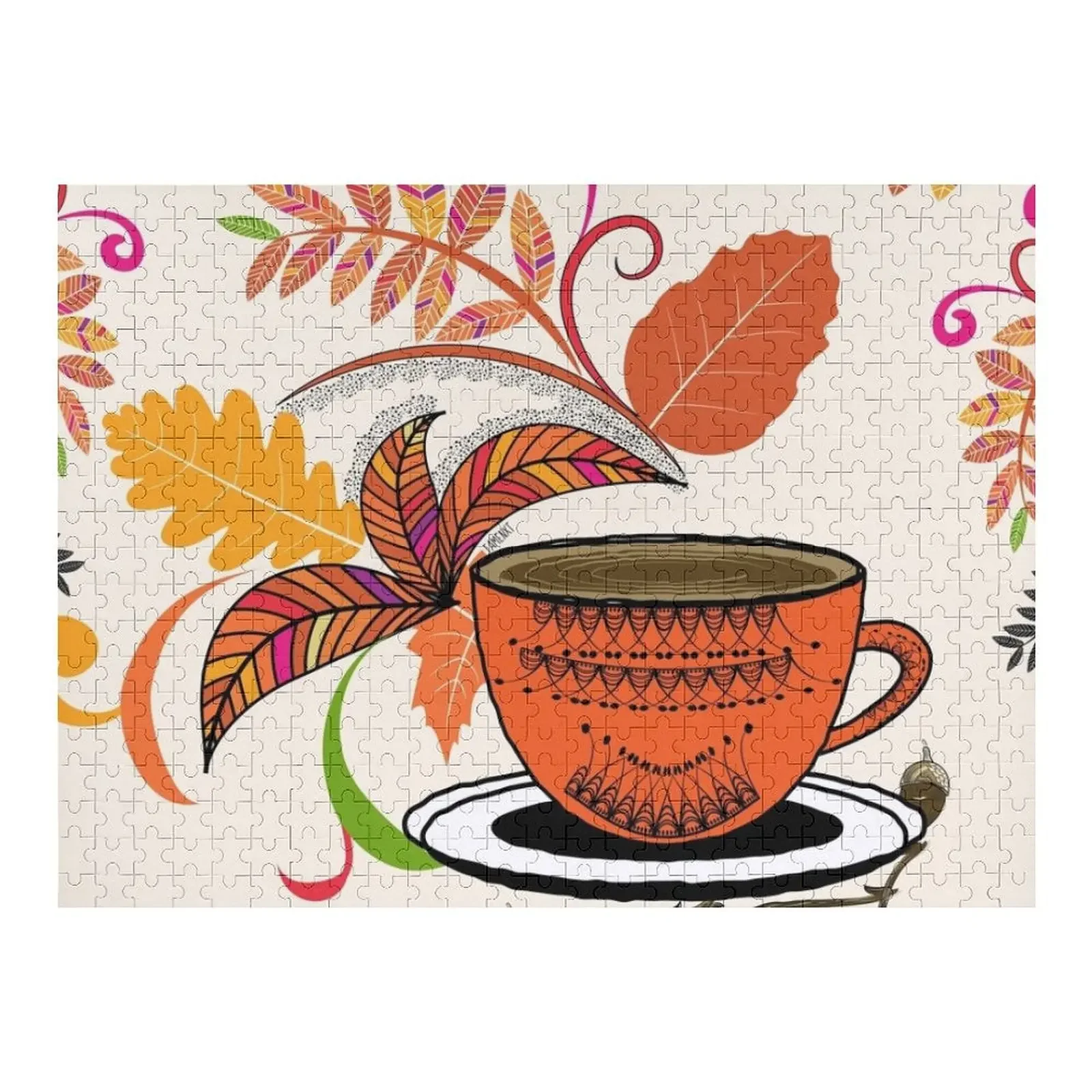 

Autumn Hello October Jigsaw Puzzle Wooden Compositions For Children Children Puzzle