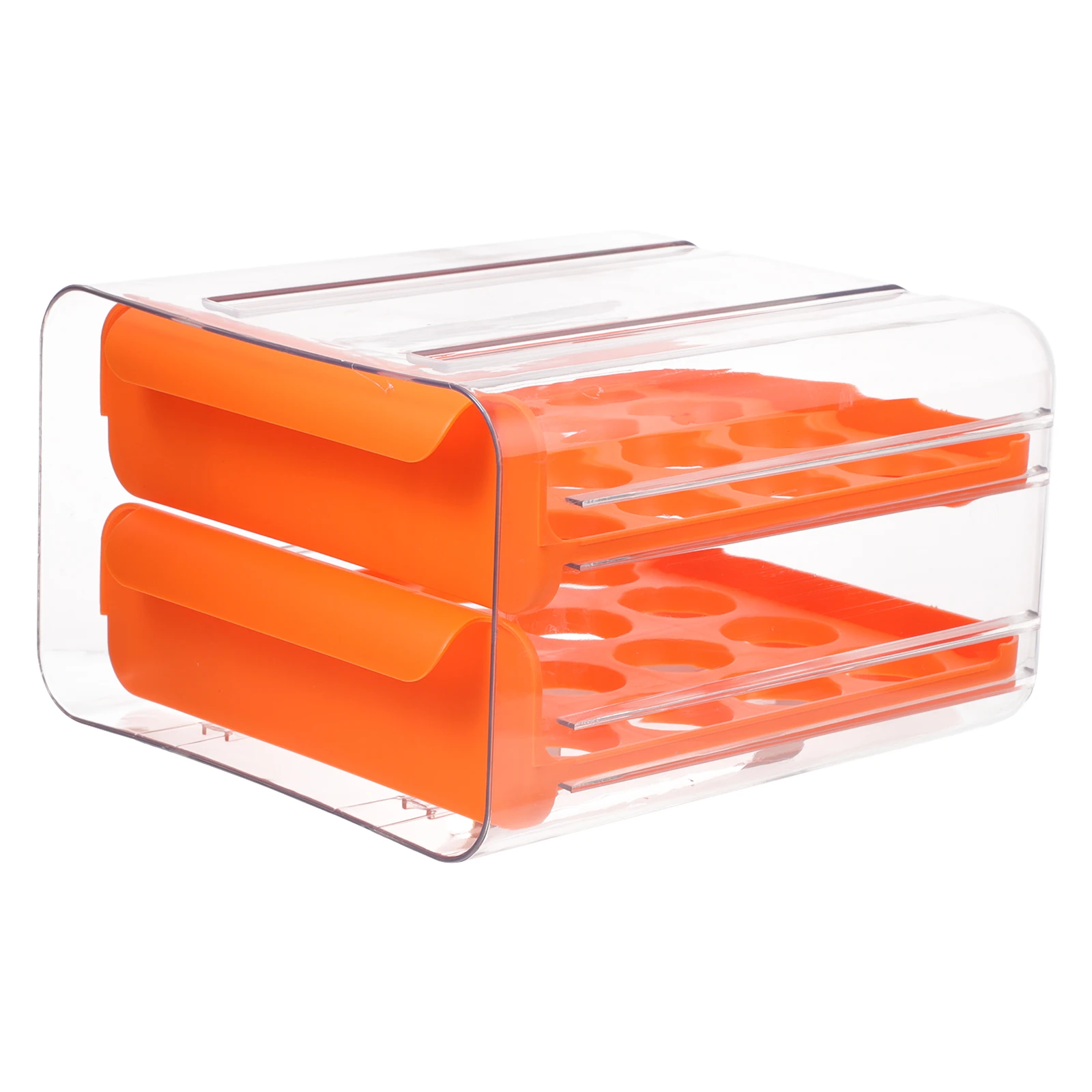 

1 pc Double Layer Food Storage Box Plastic Refrigerator Container Dispenser Fresh Keeping Tray Retractable Fridge Box Vegetable